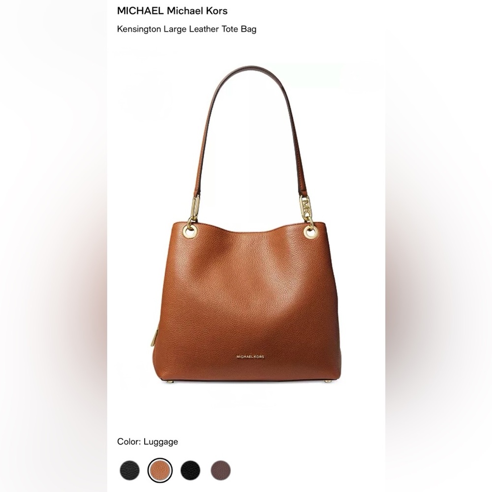 Michael Kors Leather Shoulder Bag - Picture 5 of 8